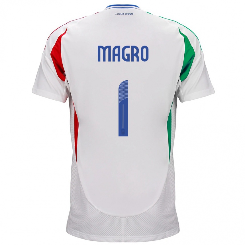 Niño Fútbol Camiseta Italia Federico Magro #1 Blanco 2ª Equipación 24-26 México