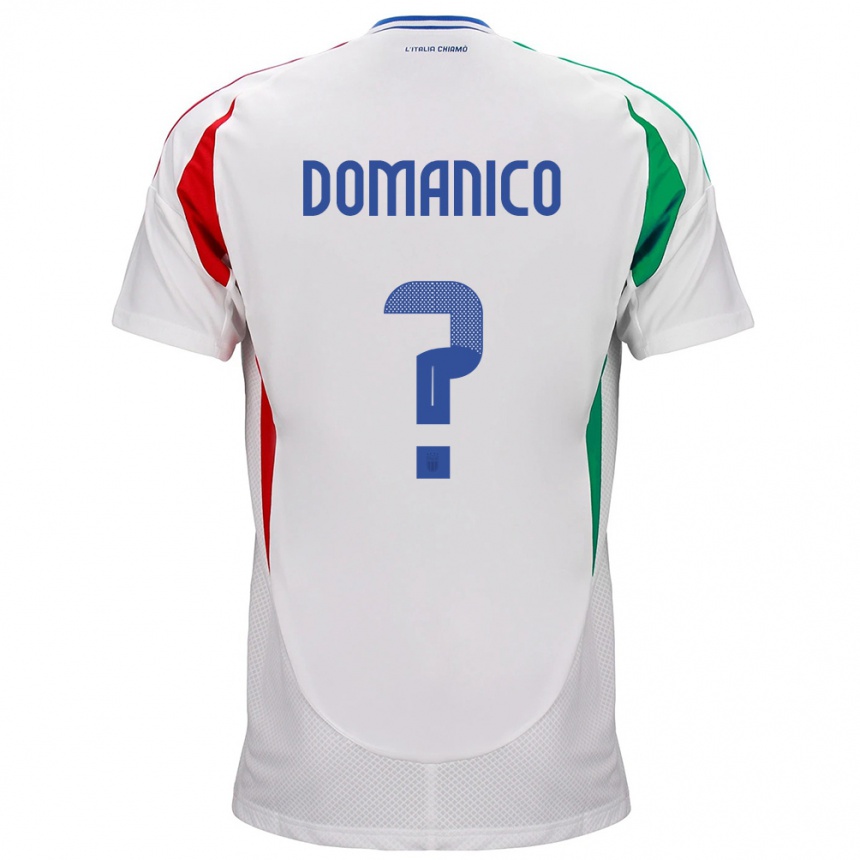 Niño Fútbol Camiseta Italia Saverio Domanico #0 Blanco 2ª Equipación 24-26 México