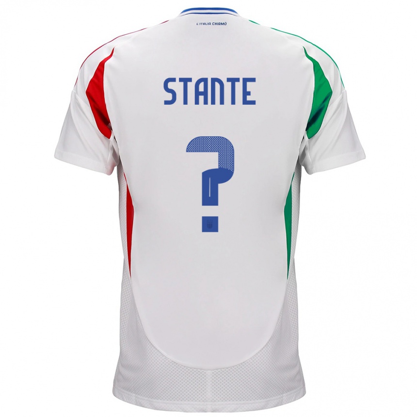 Niño Fútbol Camiseta Italia Francesco Stante #0 Blanco 2ª Equipación 24-26 México
