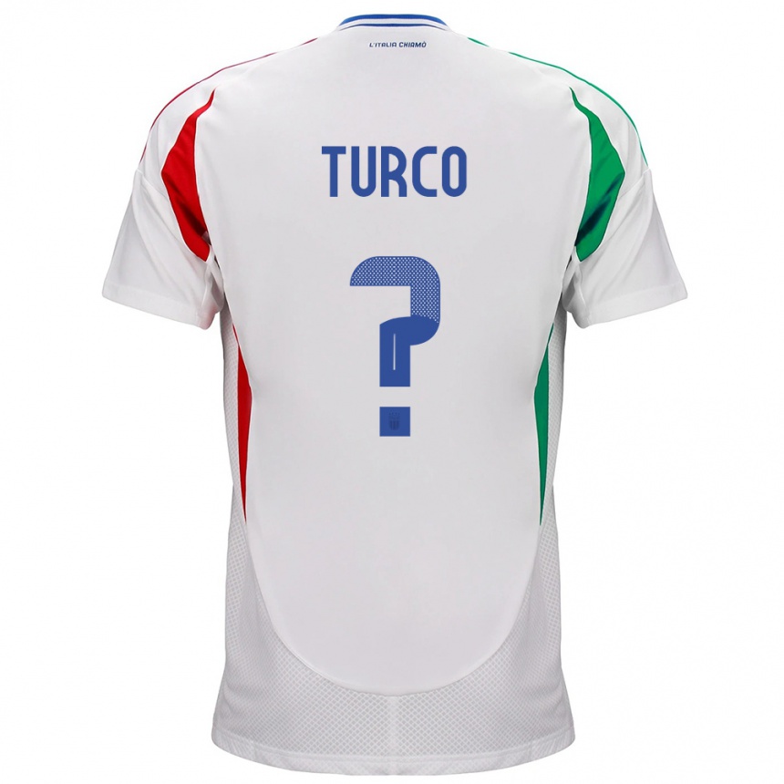 Niño Fútbol Camiseta Italia Stefano Turco #0 Blanco 2ª Equipación 24-26 México