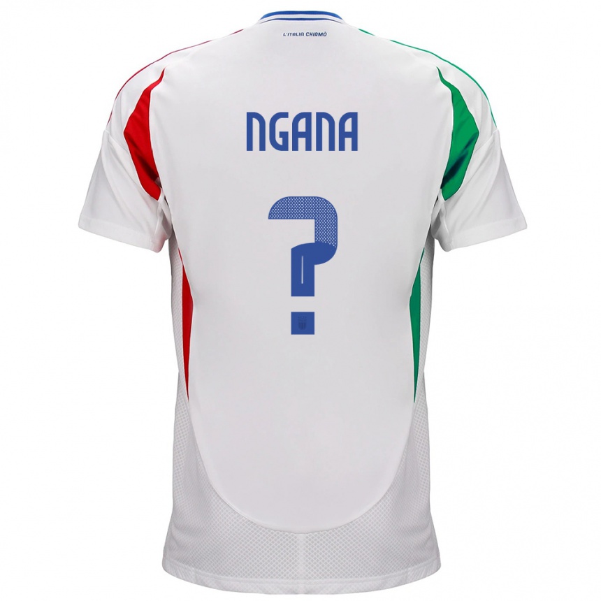 Niño Fútbol Camiseta Italia Valdes Ngana #0 Blanco 2ª Equipación 24-26 México