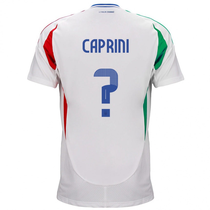 Niño Fútbol Camiseta Italia Maat Daniel Caprini #0 Blanco 2ª Equipación 24-26 México