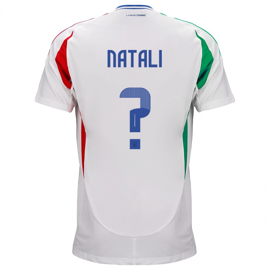 Niño Fútbol Camiseta Italia Andrea Natali #0 Blanco 2ª Equipación 24-26 México