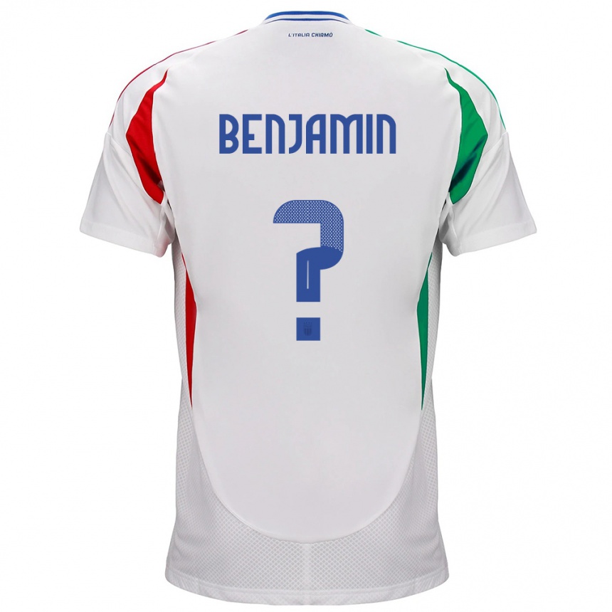 Niño Fútbol Camiseta Italia Emanuel Benjamin #0 Blanco 2ª Equipación 24-26 México