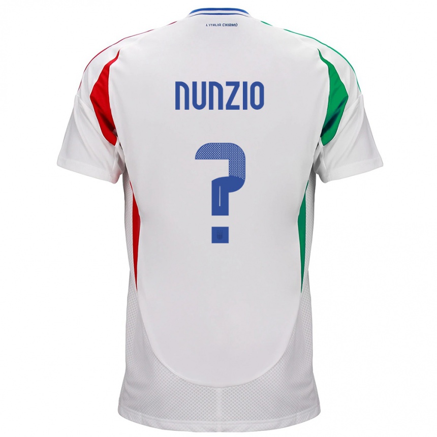 Niño Fútbol Camiseta Italia Alessandro Di Nunzio #0 Blanco 2ª Equipación 24-26 México