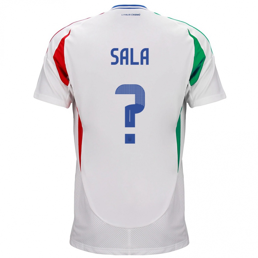 Niño Fútbol Camiseta Italia Emanuele Sala #0 Blanco 2ª Equipación 24-26 México