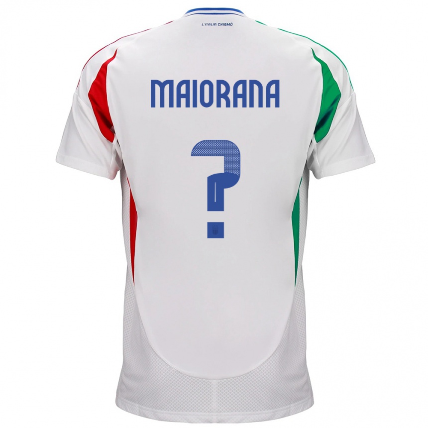 Niño Fútbol Camiseta Italia Stefano Maiorana #0 Blanco 2ª Equipación 24-26 México