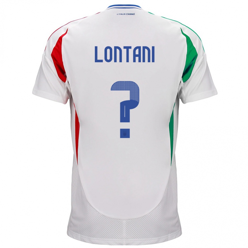 Niño Fútbol Camiseta Italia Simone Lontani #0 Blanco 2ª Equipación 24-26 México