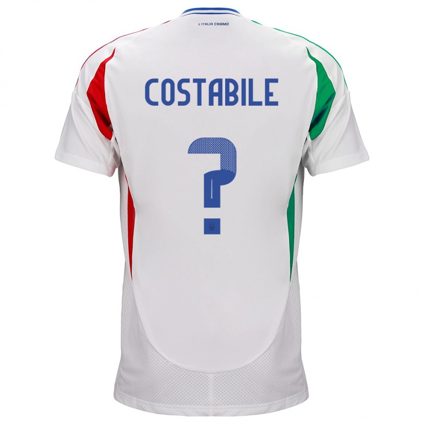 Niño Fútbol Camiseta Italia Cristian Costabile #0 Blanco 2ª Equipación 24-26 México