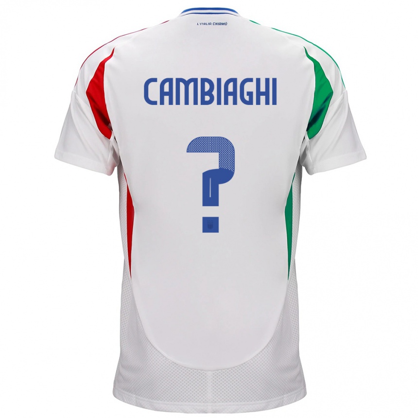 Niño Fútbol Camiseta Italia Michela Cambiaghi #0 Blanco 2ª Equipación 24-26 México