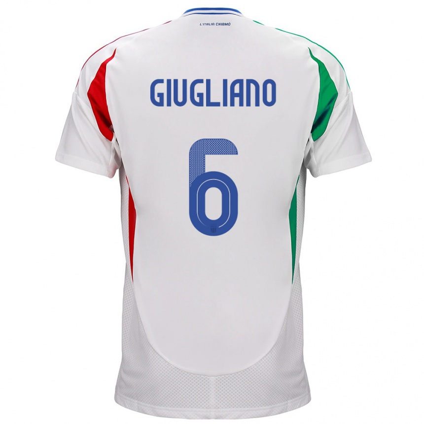 Niño Fútbol Camiseta Italia Manuela Giugliano #6 Blanco 2ª Equipación 24-26 México