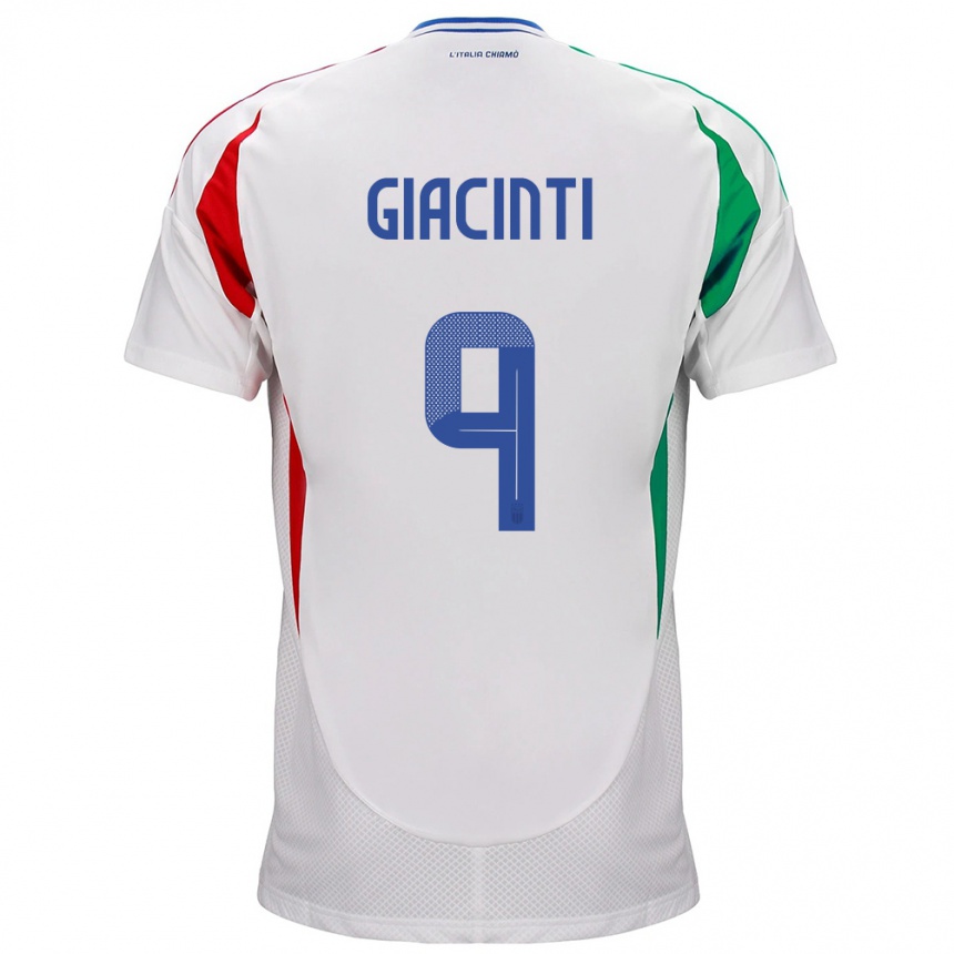 Niño Fútbol Camiseta Italia Valentina Giacinti #9 Blanco 2ª Equipación 24-26 México