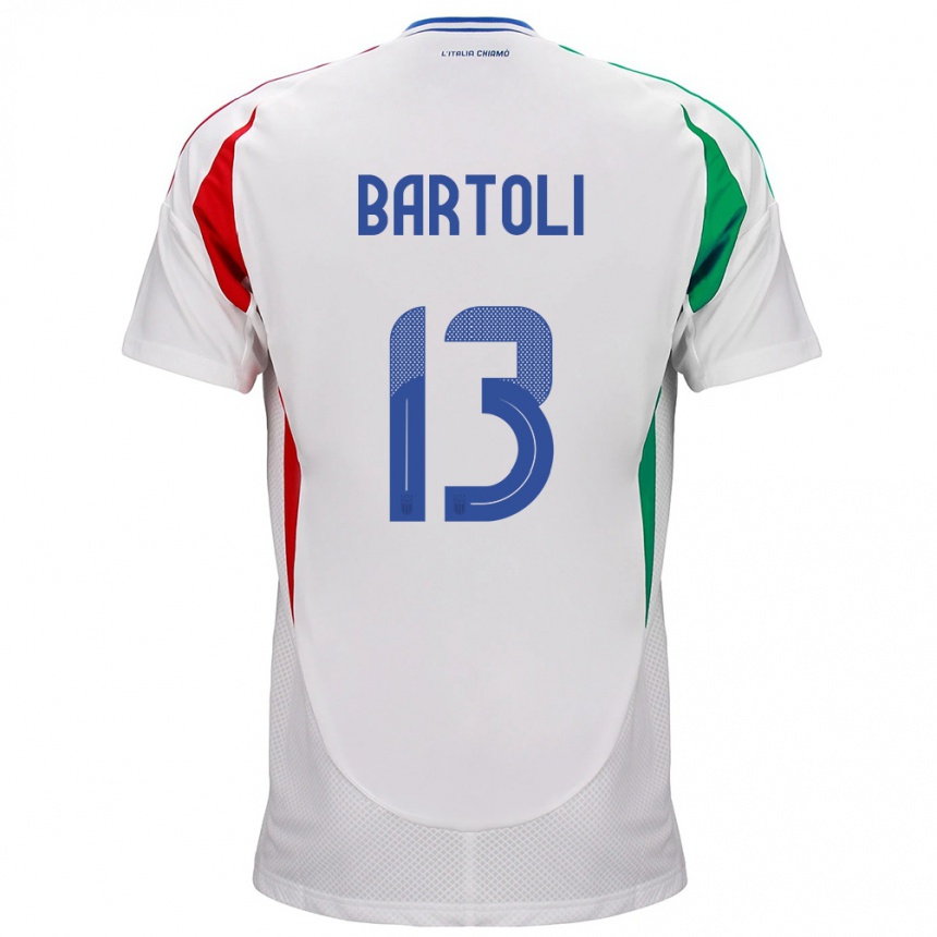 Niño Fútbol Camiseta Italia Elisa Bartoli #13 Blanco 2ª Equipación 24-26 México