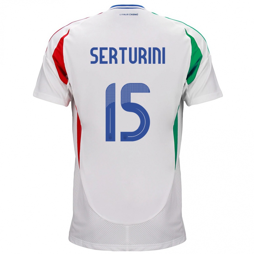 Niño Fútbol Camiseta Italia Annamaria Serturini #15 Blanco 2ª Equipación 24-26 México