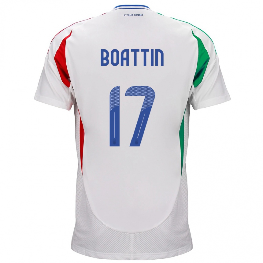 Niño Fútbol Camiseta Italia Lisa Boattin #17 Blanco 2ª Equipación 24-26 México