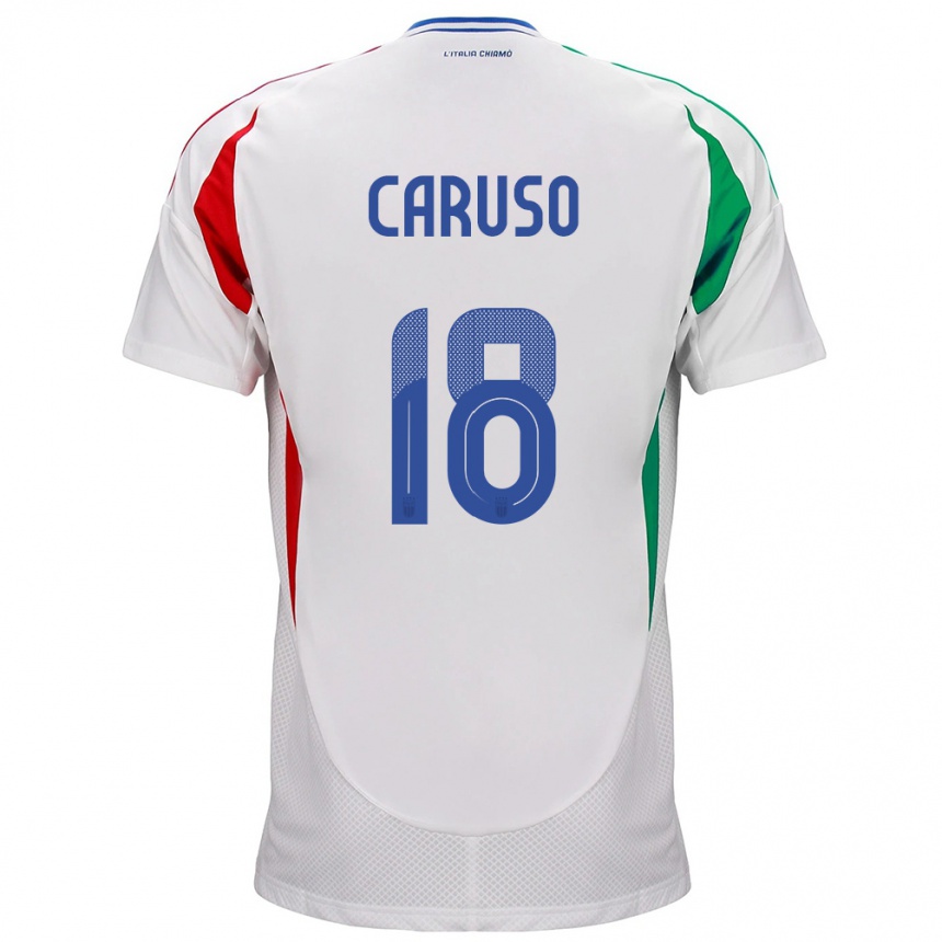 Niño Fútbol Camiseta Italia Arianna Caruso #18 Blanco 2ª Equipación 24-26 México