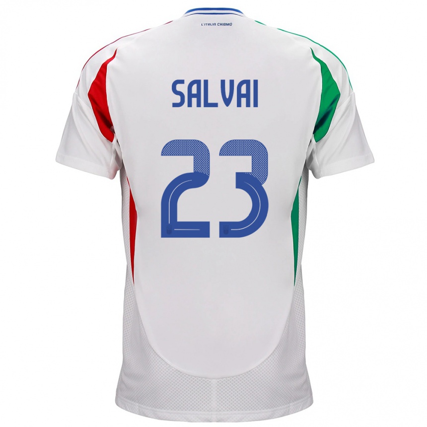 Niño Fútbol Camiseta Italia Cecilia Salvai #23 Blanco 2ª Equipación 24-26 México