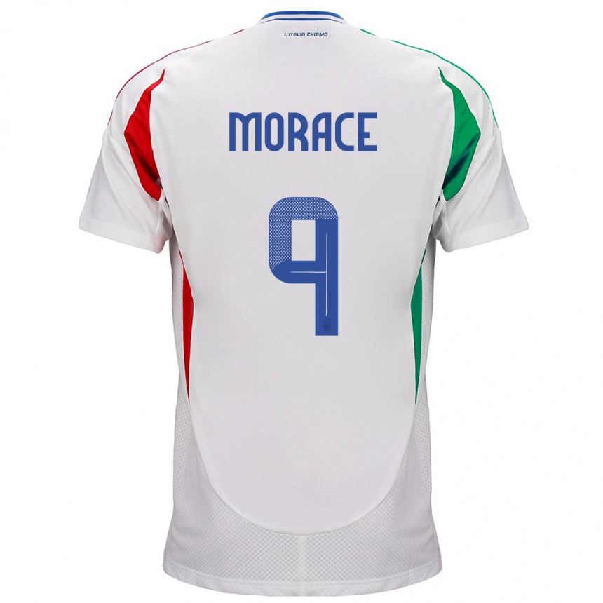 Niño Fútbol Camiseta Italia Carolina Morace #9 Blanco 2ª Equipación 24-26 México