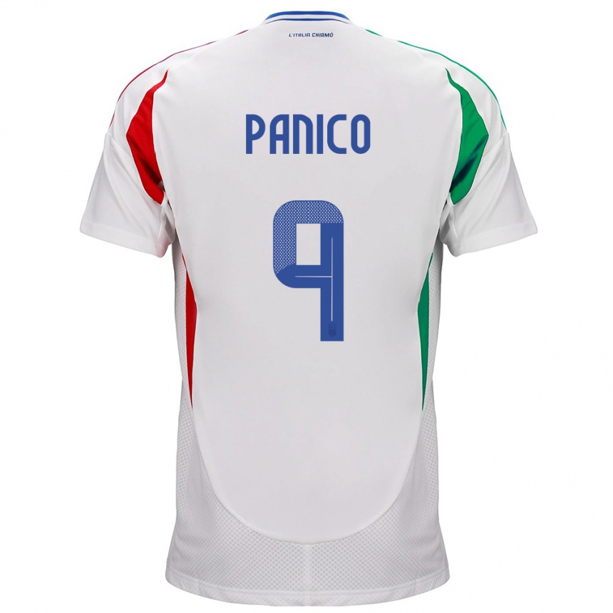 Niño Fútbol Camiseta Italia Patrizia Panico #9 Blanco 2ª Equipación 24-26 México