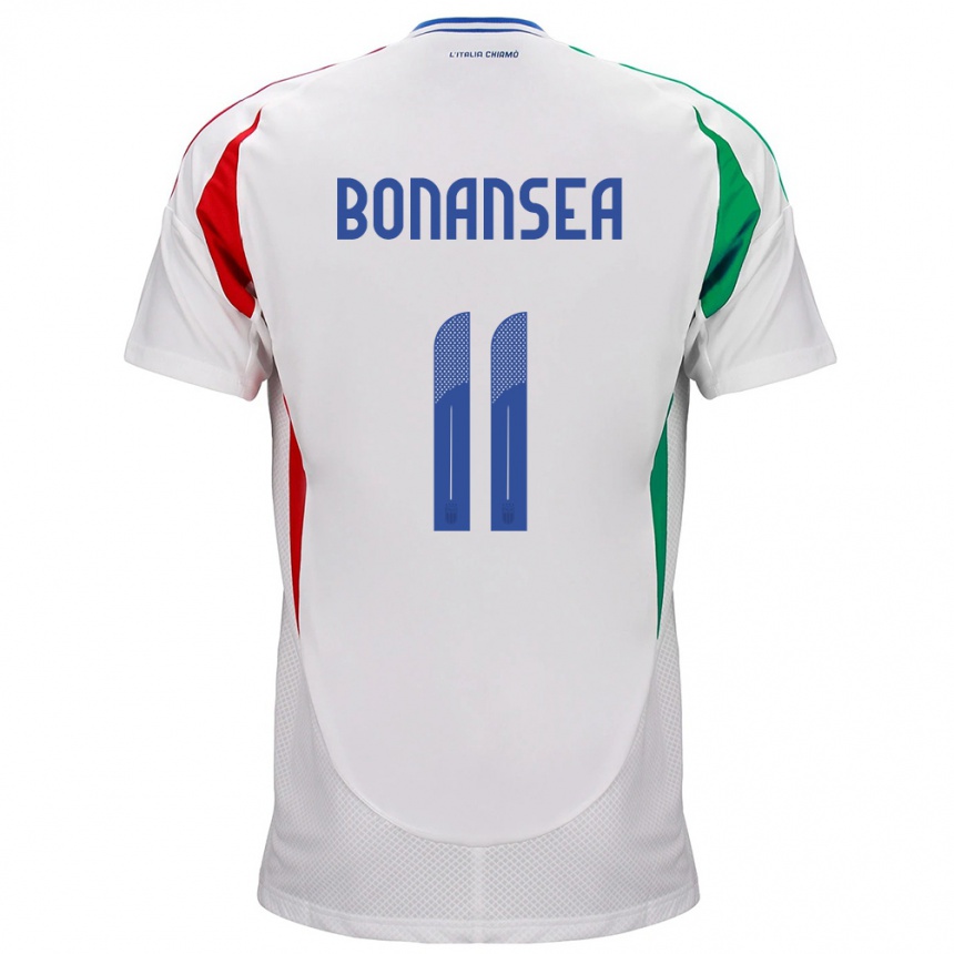 Niño Fútbol Camiseta Italia Barbara Bonansea #11 Blanco 2ª Equipación 24-26 México