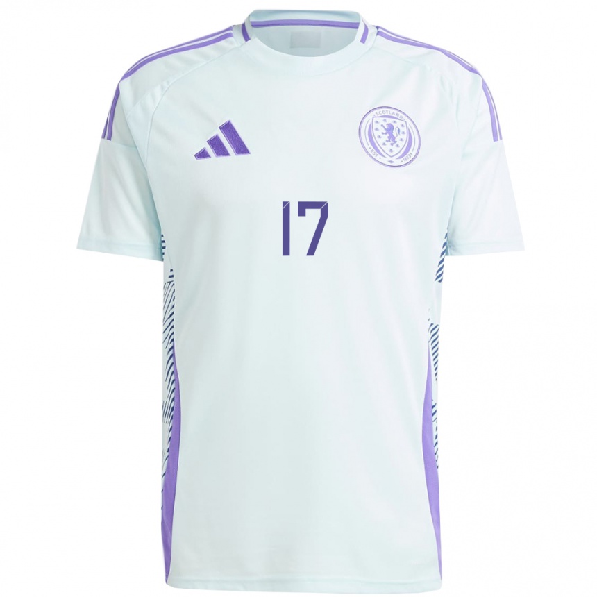 Niño Fútbol Camiseta Escocia Christie Harrison-Murray #17 Azul Menta Claro 2ª Equipación 24-26 México