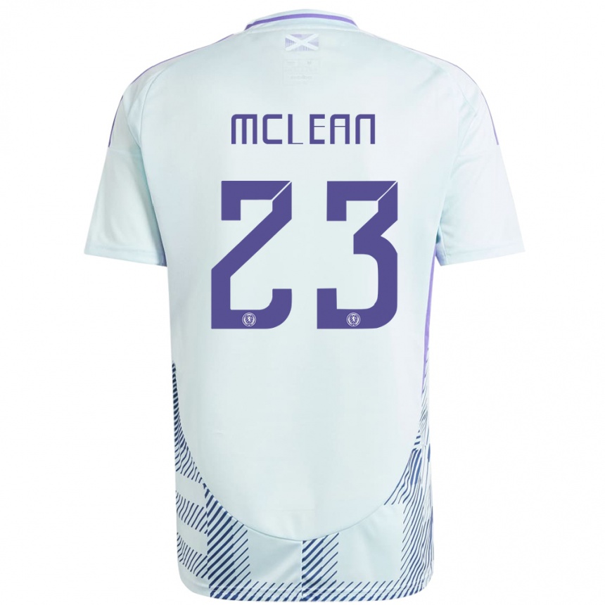 Niño Fútbol Camiseta Escocia Kenny Mclean #23 Azul Menta Claro 2ª Equipación 24-26 México