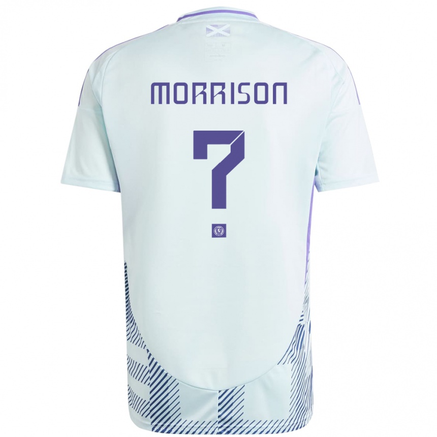 Niño Fútbol Camiseta Escocia Liam Morrison #0 Azul Menta Claro 2ª Equipación 24-26 México