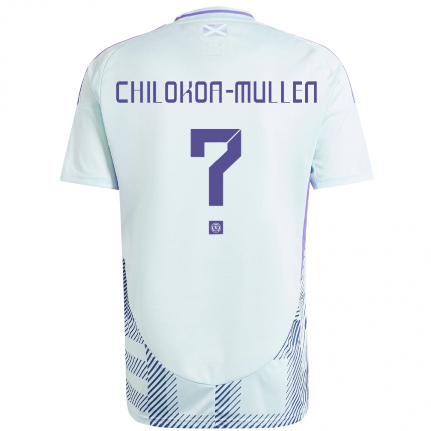 Niño Fútbol Camiseta Escocia Jeremiah Chilokoa-Mullen #0 Azul Menta Claro 2ª Equipación 24-26 México