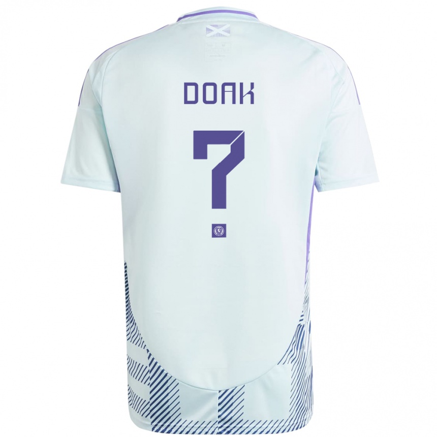 Niño Fútbol Camiseta Escocia Ben Doak #0 Azul Menta Claro 2ª Equipación 24-26 México