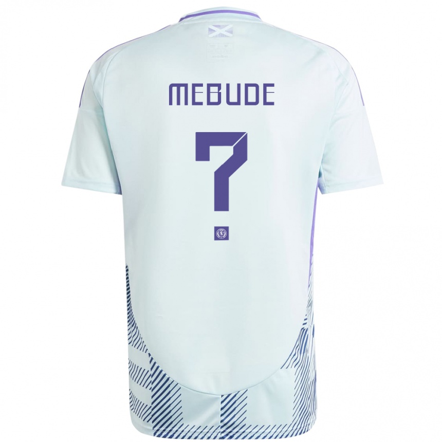 Niño Fútbol Camiseta Escocia Adedire Mebude #0 Azul Menta Claro 2ª Equipación 24-26 México