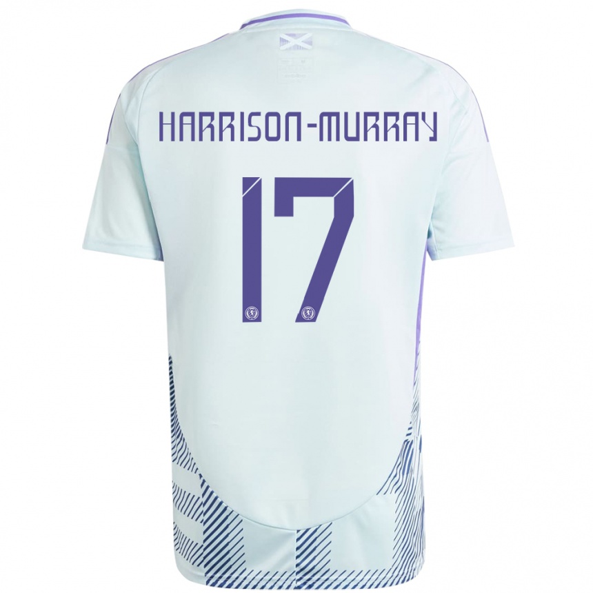 Niño Fútbol Camiseta Escocia Christie Harrison-Murray #17 Azul Menta Claro 2ª Equipación 24-26 México