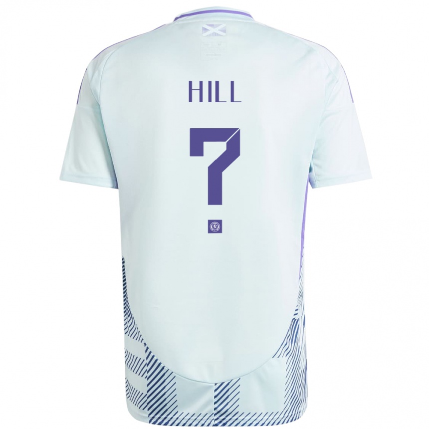 Niño Fútbol Camiseta Escocia Kathryn Hill #0 Azul Menta Claro 2ª Equipación 24-26 México