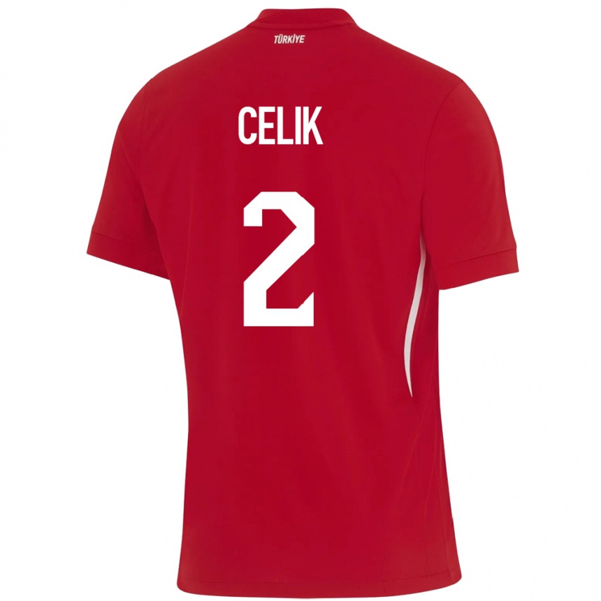 Niño Fútbol Camiseta Turquía Zeki Çelik #2 Rojo 2ª Equipación 24-26 México