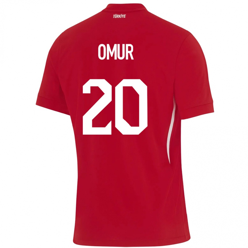 Niño Fútbol Camiseta Turquía Abdülkadir Ömür #20 Rojo 2ª Equipación 24-26 México