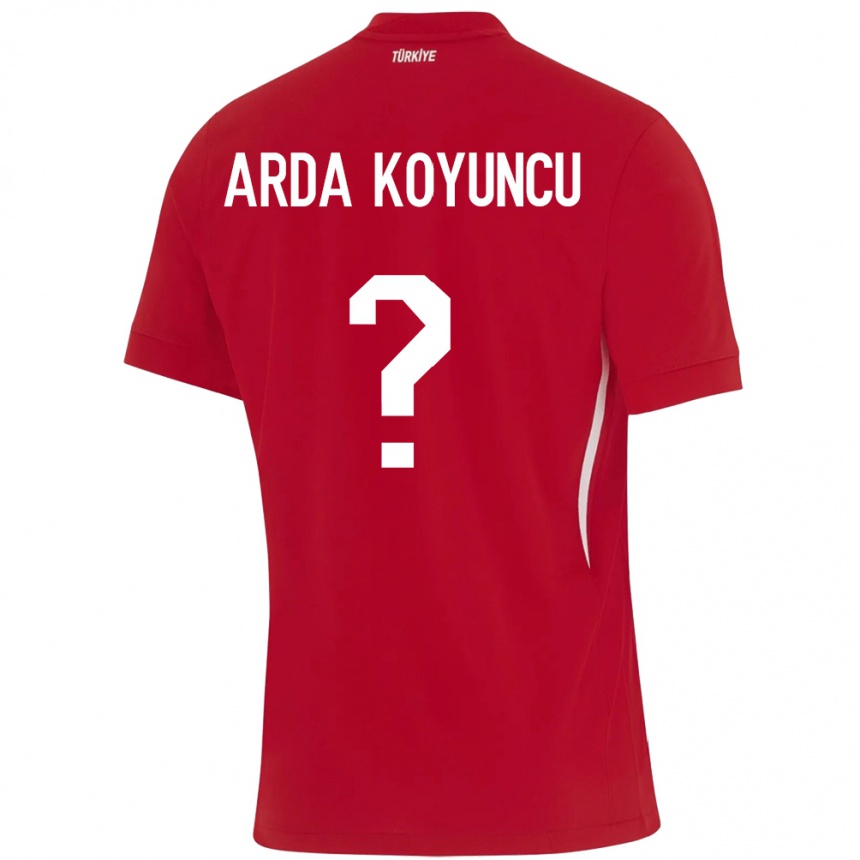 Niño Fútbol Camiseta Turquía Efe Arda Koyuncu #0 Rojo 2ª Equipación 24-26 México