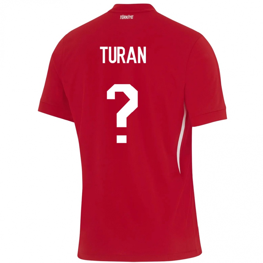 Niño Fútbol Camiseta Turquía Hasan Turan #0 Rojo 2ª Equipación 24-26 México