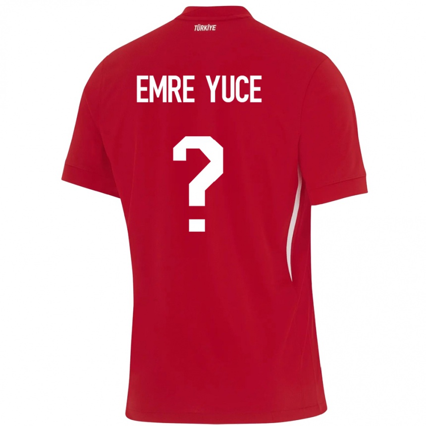 Niño Fútbol Camiseta Turquía Yunus Emre Yüce #0 Rojo 2ª Equipación 24-26 México