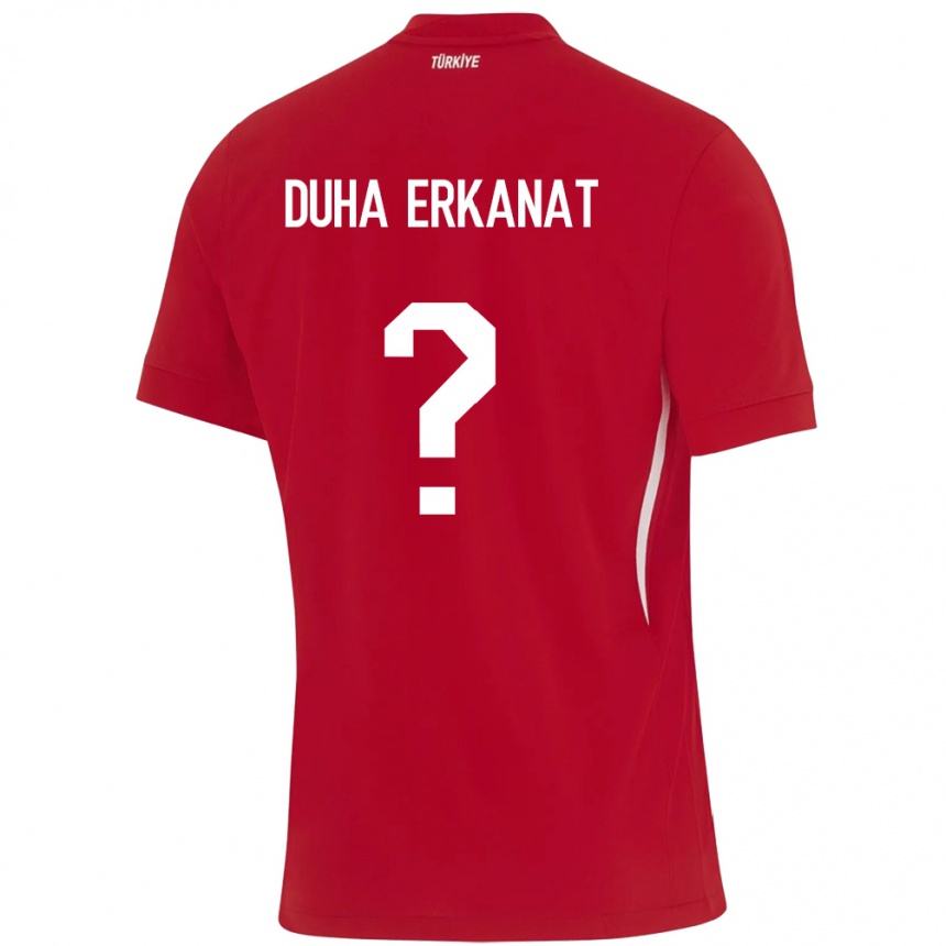 Niño Fútbol Camiseta Turquía Ahmet Duha Erkanat #0 Rojo 2ª Equipación 24-26 México