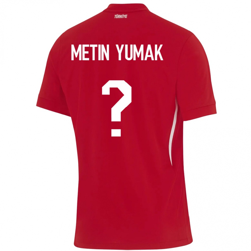 Niño Fútbol Camiseta Turquía Yiğit Metin Yumak #0 Rojo 2ª Equipación 24-26 México