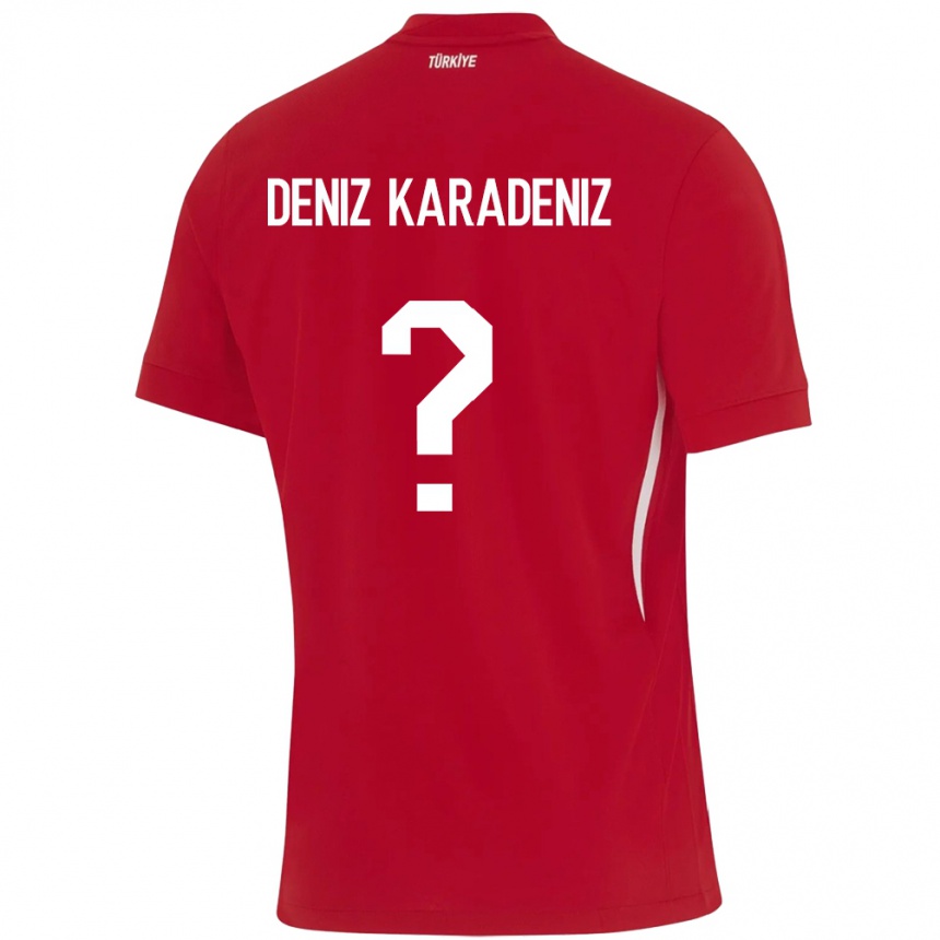 Niño Fútbol Camiseta Turquía Mustafa Deniz Karadeniz #0 Rojo 2ª Equipación 24-26 México