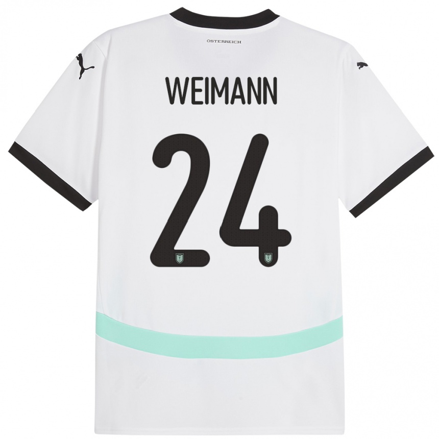 Niño Fútbol Camiseta Austria Andreas Weimann #24 Blanco 2ª Equipación 24-26 México