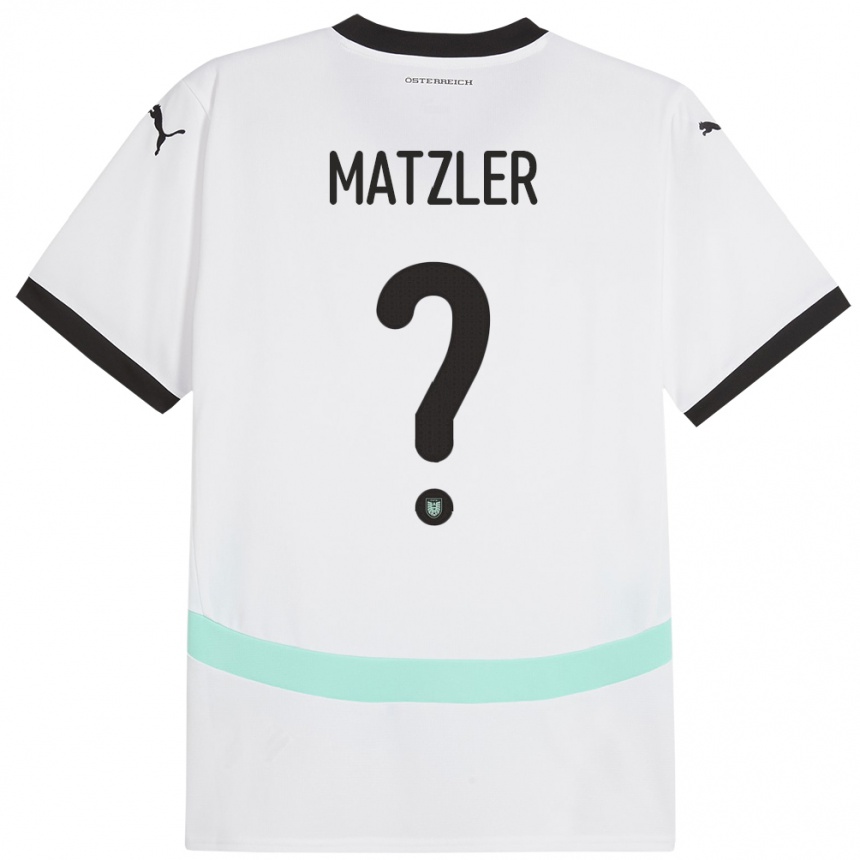 Niño Fútbol Camiseta Austria Leo Mätzler #0 Blanco 2ª Equipación 24-26 México