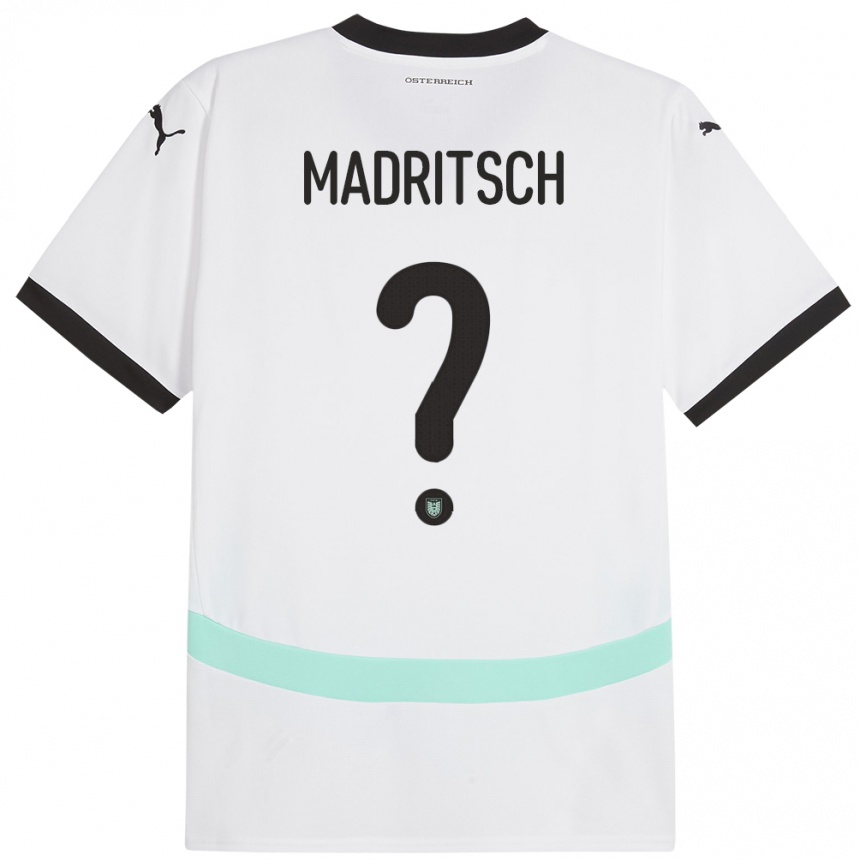 Niño Fútbol Camiseta Austria Diego Madritsch #0 Blanco 2ª Equipación 24-26 México