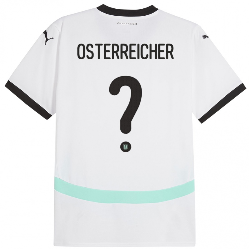 Niño Fútbol Camiseta Austria Marijan Österreicher #0 Blanco 2ª Equipación 24-26 México