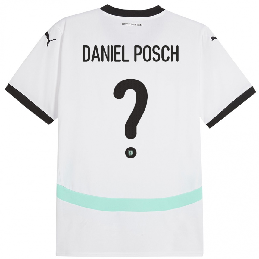 Niño Fútbol Camiseta Austria Daniel Posch #0 Blanco 2ª Equipación 24-26 México