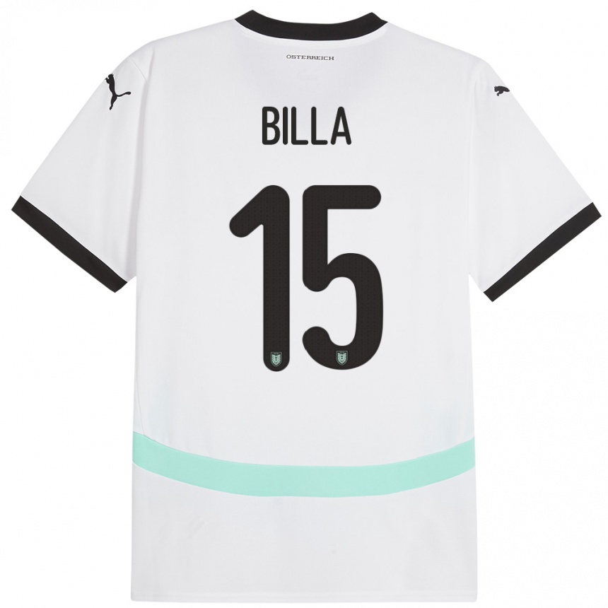 Niño Fútbol Camiseta Austria Nicole Billa #15 Blanco 2ª Equipación 24-26 México