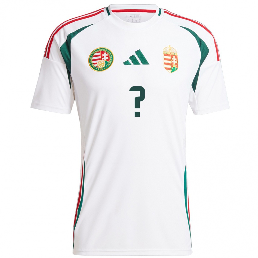 Niño Fútbol Camiseta Hungría Péter Baráth #0 Blanco 2ª Equipación 24-26 México