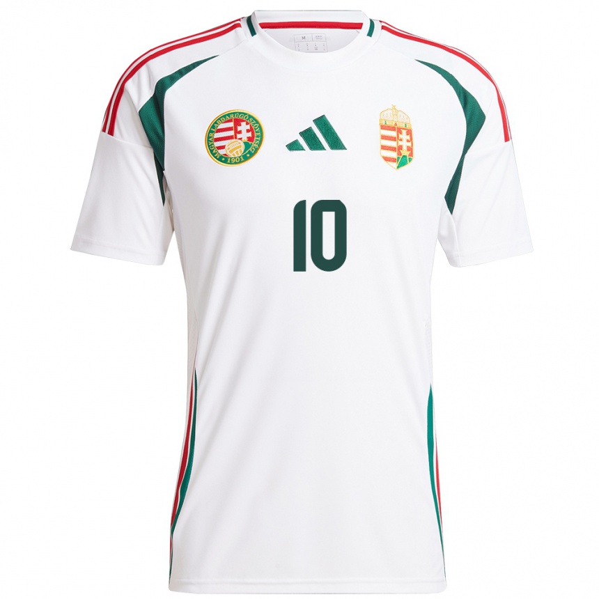 Niño Fútbol Camiseta Hungría Anna Csiki #10 Blanco 2ª Equipación 24-26 México