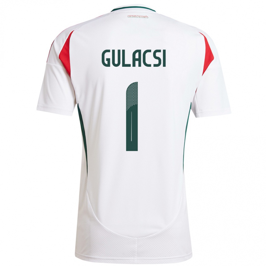 Niño Fútbol Camiseta Hungría Péter Gulácsi #1 Blanco 2ª Equipación 24-26 México