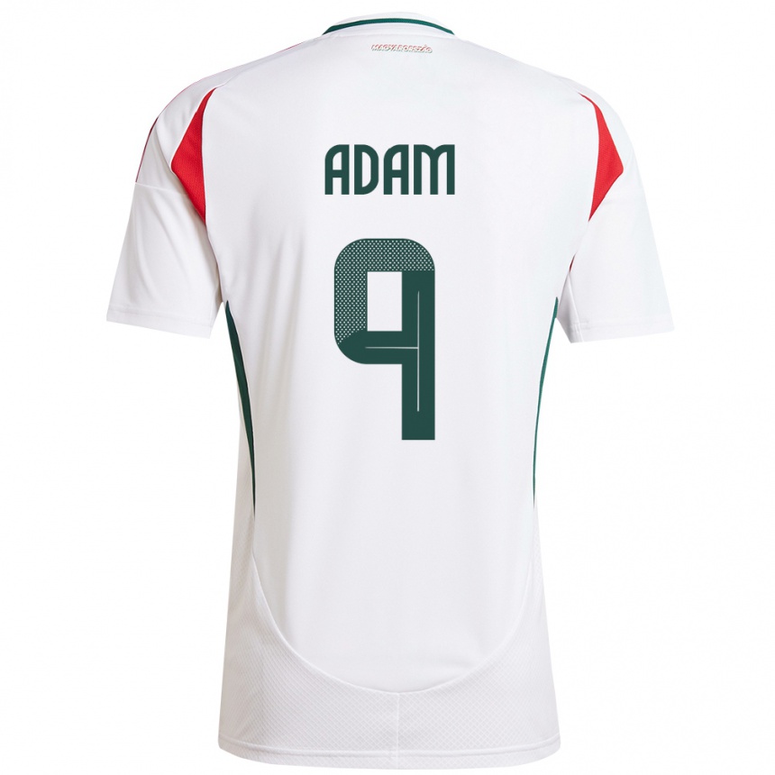 Niño Fútbol Camiseta Hungría Martin Ádám #9 Blanco 2ª Equipación 24-26 México